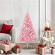 VidaXL sapin de Noël artificiel illuminé avec 150 LED rose 120 cm PVC