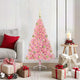VidaXL sapin de Noël artificiel illuminé avec 150 LED rose 120 cm PVC