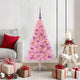 VidaXL sapin de Noël artificiel illuminé avec 150 LED rose 120 cm PVC