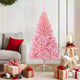 VidaXL sapin de Noël artificiel illuminé avec 150 LED rose 150 cm PVC