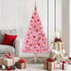 VidaXL sapin de Noël artificiel illuminé avec 150 LED rose 150 cm PVC