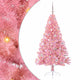 VidaXL sapin de Noël artificiel illuminé avec 150 LED rose 150 cm PVC