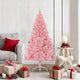 VidaXL sapin de Noël artificiel illuminé avec 150 LED rose 150 cm PVC