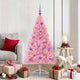 VidaXL sapin de Noël artificiel illuminé avec 150 LED rose 150 cm PVC