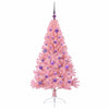VidaXL sapin de Noël artificiel illuminé avec 150 LED rose 150 cm PVC
