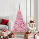 VidaXL sapin de Noël artificiel illuminé avec 150 LED rose 150 cm PVC