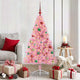 VidaXL sapin de Noël artificiel illuminé avec 150 LED rose 150 cm PVC