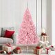 VidaXL sapin de Noël artificiel illuminé avec 300 LED rose 180 cm PVC