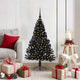 Vidaxx sapin de Noël artificiel illuminé avec 150 LED noir 120 cm PVC