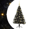 Vidaxx sapin de Noël artificiel illuminé avec 150 LED noir 120 cm PVC