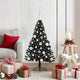 Vidaxx sapin de Noël artificiel illuminé avec 150 LED noir 120 cm PVC