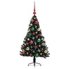 Vidaxx sapin de Noël artificiel illuminé avec 150 LED noir 120 cm PVC