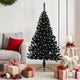 VidaXL sapin de Noël artificiel illuminé avec 150 LED noir 150 cm PVC