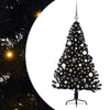 VidaXL sapin de Noël artificiel illuminé avec 150 LED noir 150 cm PVC