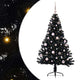 VidaXL sapin de Noël artificiel illuminé avec 150 LED noir 150 cm PVC