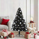 VidaXL sapin de Noël artificiel illuminé avec 150 LED noir 150 cm PVC