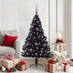 VidaXL sapin de Noël artificiel illuminé avec 150 LED noir 150 cm PVC