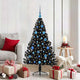 VidaXL sapin de Noël artificiel illuminé avec 150 LED noir 150 cm PVC