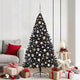 Vidaxx sapin de Noël artificiel illuminé avec 300 LED noir 180 cm PVC