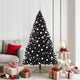 Vidaxx sapin de Noël artificiel illuminé avec 300 LED noir 180 cm PVC