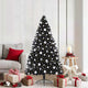 Vidaxx sapin de Noël artificiel illuminé avec 300 LED noir 180 cm PVC