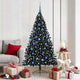 Vidaxx sapin de Noël artificiel illuminé avec 300 LED noir 180 cm PVC