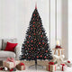 VidaXL sapin de Noël artificiel illuminé avec 300 LED noir 210 cm PVC