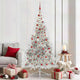 Vidaxx sapin de Noël artificiel illuminé avec 300 LED argent capuchon 210 cm