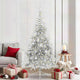 Vidaxx sapin de Noël artificiel illuminé avec 300 LED argent capuchon 210 cm