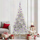 Vidaxx sapin de Noël artificiel illuminé avec 300 LED argent capuchon 210 cm