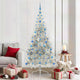 Vidaxx sapin de Noël artificiel illuminé avec 300 LED argent capuchon 210 cm