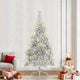 Vidaxx sapin de Noël artificiel illuminé avec 300 LED argent capuchon 240 cm