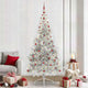 Vidaxx sapin de Noël artificiel illuminé avec 300 LED argent capuchon 240 cm