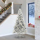 Vidaxx sapin de Noël artificiel illuminé avec 300 LED argent capuchon 240 cm