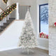 Vidaxx sapin de Noël artificiel illuminé avec 300 LED argent capuchon 240 cm