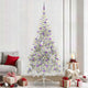 Vidaxx sapin de Noël artificiel illuminé avec 300 LED argent capuchon 240 cm