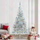 Vidaxx sapin de Noël artificiel illuminé avec 300 LED argent capuchon 240 cm