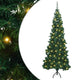 Vidaxx sapin de Noël artificiel d'angle avec 300 LED vert 180 cm PVC et métal