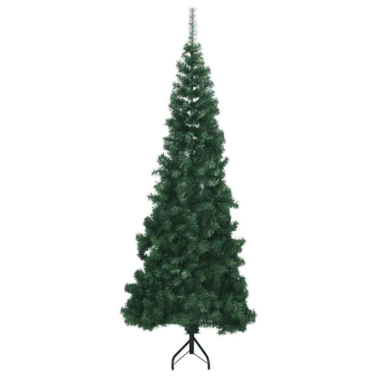 Vidaxx sapin de Noël artificiel d'angle avec 300 LED vert 180 cm PVC et métal