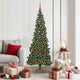 Vidaxx sapin de Noël artificiel d'angle avec 300 LED vert 180 cm PVC et métal