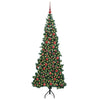 Vidaxx sapin de Noël artificiel d'angle avec 300 LED vert 180 cm PVC et métal