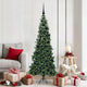 Vidaxx sapin de Noël artificiel d'angle avec 300 LED vert 180 cm PVC et métal