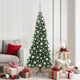 Vidaxx sapin de Noël artificiel d'angle avec 300 LED vert 180 cm PVC et métal