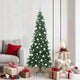 Vidaxx sapin de Noël artificiel d'angle avec 300 LED vert 180 cm PVC et métal
