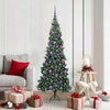 Vidaxx sapin de Noël artificiel d'angle avec 300 LED vert 180 cm PVC et métal