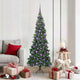 Vidaxx sapin de Noël artificiel d'angle avec 300 LED vert 180 cm PVC et métal