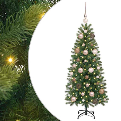 Vidaxx sapin de Noël artificiel avec 150 LED avec standard vert 120 cm PE et PVC
