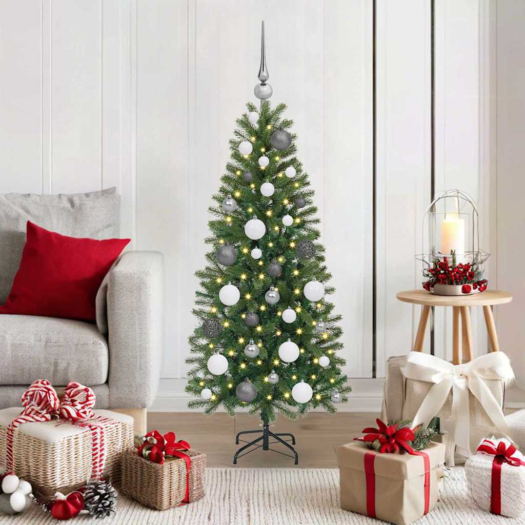 Vidaxx sapin de Noël artificiel avec 150 LED avec standard vert 120 cm PE et PVC
