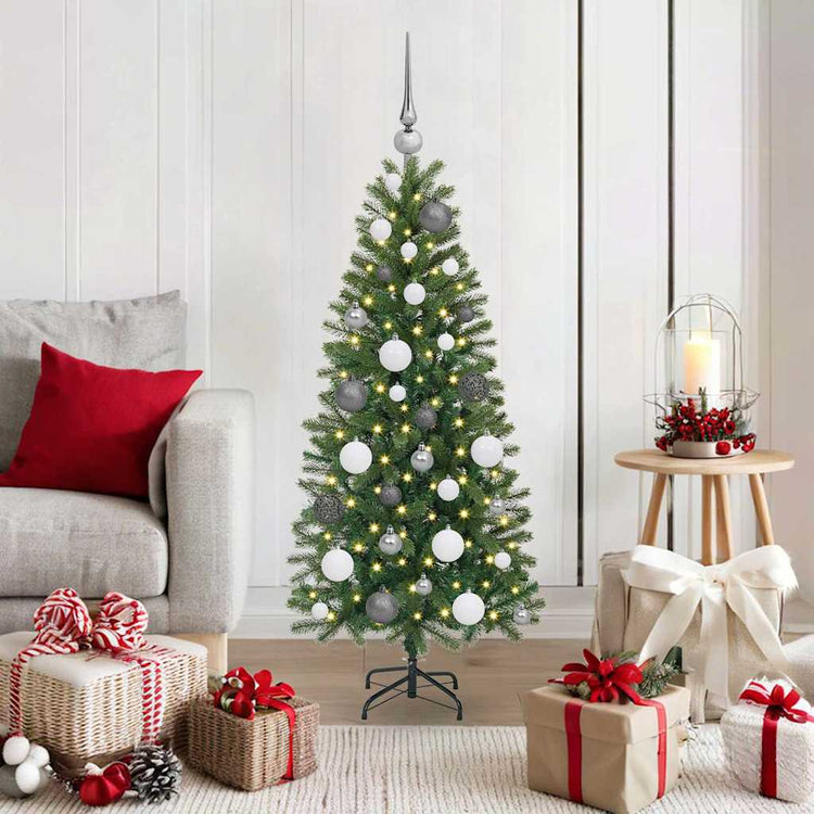 Vidaxx sapin de Noël artificiel avec 150 LED avec standard vert 120 cm PE et PVC