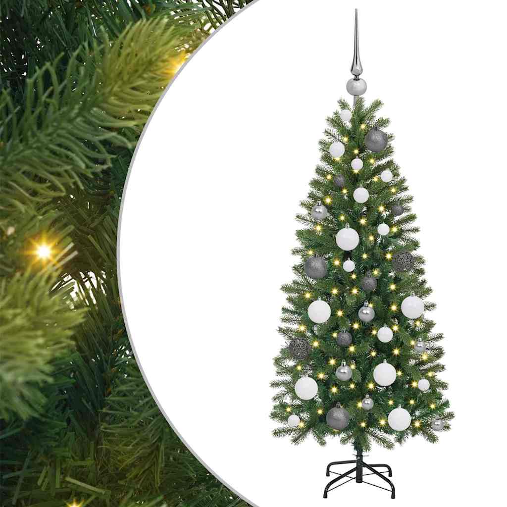 Vidaxx sapin de Noël artificiel avec 150 LED avec standard vert 120 cm PE et PVC